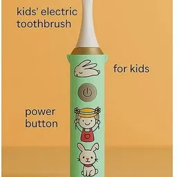 suhani collections Cute Cartoon Electric Toothbrush for Kids | Soft Bristles | Green colour Soft Toothbrush image 3