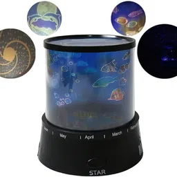 deodap LED Projector Night Light – Rotating Star Lamp with Music, 3 Battery Lights Night Lamp image 5