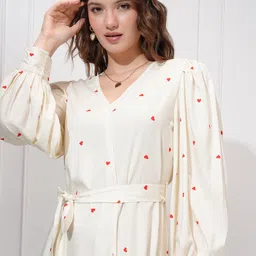 tokyo talkies Women Fit and Flare Multicolor Midi/Calf Length Dress-picture-12