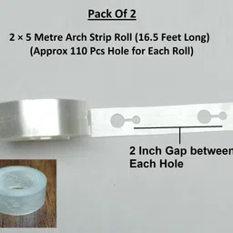 agk Balloon Arch Strip Roll (Pack Of 2 Each 5 Metre) Balloon Decorations Accessories Kit, Balloon Chain, Arch Tape For Occasions like Birthday Decoration , Baby Shower, Anniversary, Wedding, Diwali Decoration etc, Balloon Garland Decoration, Party Supplies Item Handheld Arch Strip Tape Roll (Manual) image 2