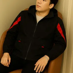 anabiya Men Solid Casual Jacket image 5