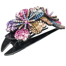 MIZORRI Women Purple & Pink Embellished French Barrette-picture-14