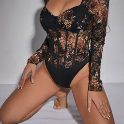 StyleCast Floral Georgette Bodysuit image 4