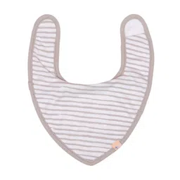 MiArcus Kids Pack Of 3 White & Beige Printed Dribble Knitted Bibs image 5