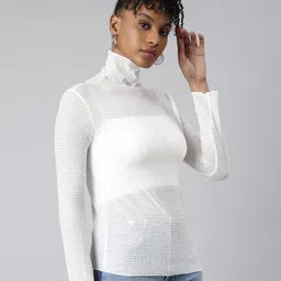 SHOWOFF High Neck Fitted Top image 4