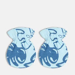 MINI KLUB Infant Boys Pack Of 2 Printed Pure Cotton Mittens image 2