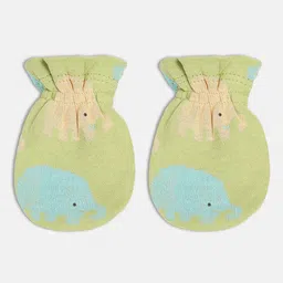 MINI KLUB Infant BoysPack Of 2 Printed Pure Cotton Mittens image 4