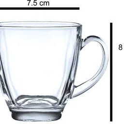 vastarpara Pack of 6 Glass New Design & Style Transparent Glass Tea/ Coffee Cup Set Of 6 image 5