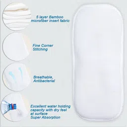 fashionhubista Adjustable Reusable Cloth Diaper With White Changing Insert For Babies/NewBorn image 4