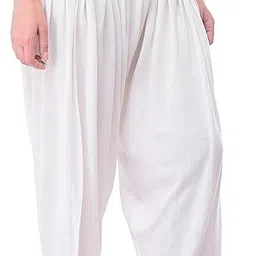 srisaras Wool Blend Solid Women ["White"] Salwar image 5