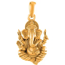 akshat sapphire 22 Ct Gold Plated Silver (92.5% Purity) God Ganesh Gold-plated Sterling Silver Locket-picture-11