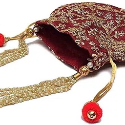 daily deals Women Maroon Potli image 3