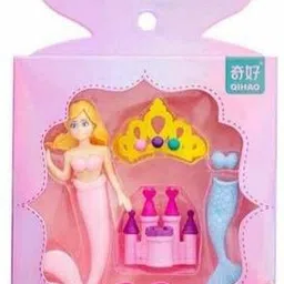 amb Mermaid character Erasers for Kids (Random Design, Random Color) (Pack of 1 Box with 5 Eraser's) Non-Toxic Eraser Non-Toxic Eraser image 2