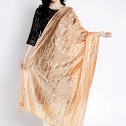 Clora Creation Striped Embellished Dupatta With Gotta Patti-image-49