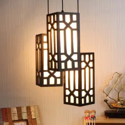 foziq Bello Brown Wood Cluster Hanging Light-picture-14