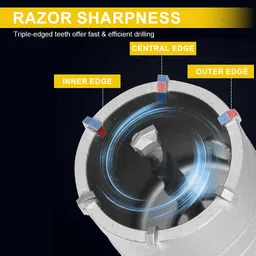 serplex Concrete Hole Saw Set for Drilling Concrete Hole Saw Set Carbide Core Drill Bit Kit for Masonry Drilling Masonry Bits image 4