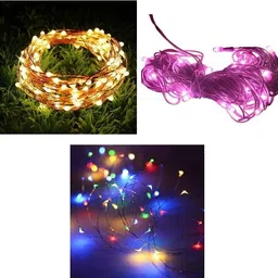 nirvair 124 LEDs 15 m Multicolor Steady Strip Rice Lights-picture-34