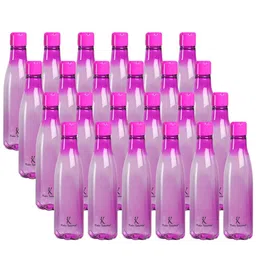 Kuber Industries Purple Set of 6 Plastic Solid Water Bottle image 2