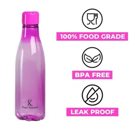 Kuber Industries Purple Set of 6 Plastic Solid Water Bottle image 3