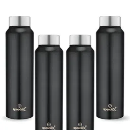 Speedex Black Set of 4 Stainless Steel Solid Water Bottle-picture-22