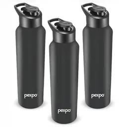 Pexpo Black 3 Pcs Stainless Steel Water Bottle 1L-picture-23