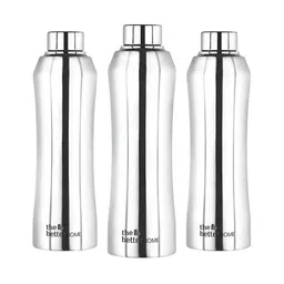 The Better Home Silver-Toned 3 Pcs Stainless Steel Water Bottle 1 Ltr-image-66
