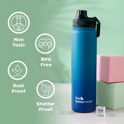 The Better Home Blue Stainless Steel Water Bottle 710ml image 2