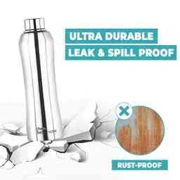 The Better Home Silver-Toned 3 Pieces Stainless Steel Water Bottle image 2