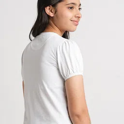 Beverly Hills Polo Club Girls Graphic Printed Pure Cotton Applique Casual T-shirt image 2