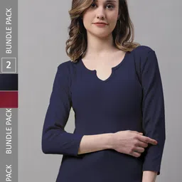 FBAR Pack Of 2 Cotton Fitted Tops-picture-16