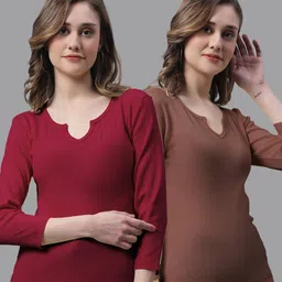 FBAR Pack Of 2 Round Neck Cotton Top image 1