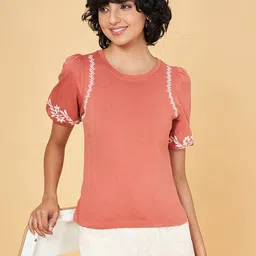 Honey by Pantaloons Puff Sleeve Cotton Top-picture-22