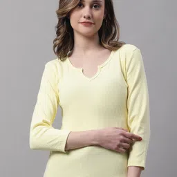 FBAR V-Neck Long Sleeves Ribbed Cotton Top-picture-35