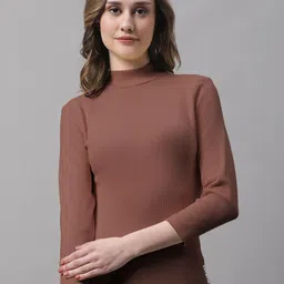 FBAR Purple Pack Of 2 High Neck Fitted Cotton Tops image 2