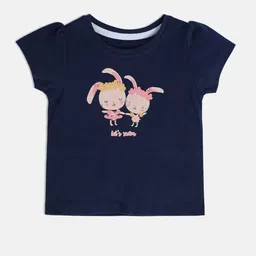 MINI KLUB Infants Girls Graphic Printed Pure Cotton Tshirts-picture-38