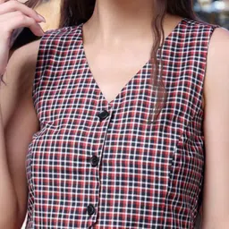 Popwings Checked Cotton Top image 2