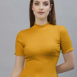 Friskers Pack of 2 High Neck Cotton Regular Fitted Tops image 2