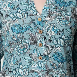 KALINI Ethnic Motifs Printed Pure Cotton Kurti image 3