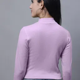 FBAR Pack Of 2 High Neck Ribbed Cotton Fitted Crop Tops image 2