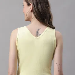 FBAR Pack Of 2 Ribbed V-Neck Sleeveless Fitted Cotton Top image 4