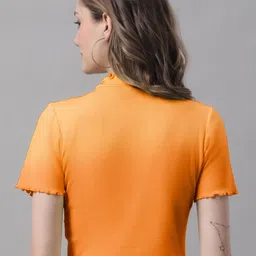 FBAR Pack Of 2 High Neck Ribbed Bio-Wash Cotton Tops image 2