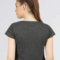 appulse Round Neck Regular Sleeves Cotton Crop Top image 4