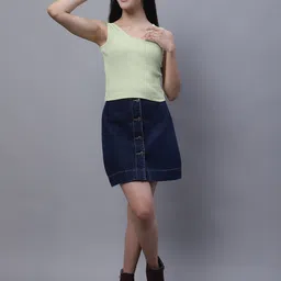 FBAR Pack Of 2 Scoop Neck Sleeveless Ribbed Cotton Crop Tops image 3