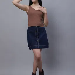 FBAR Pack Of 2 Scoop Neck Sleeveless Ribbed Cotton Crop Tops image 4