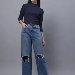 FBAR Pack Of 2 High Neck Ribbed Cotton Fitted Crop Tops image 4