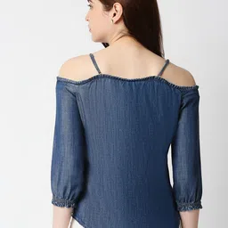 Kraus Jeans Cold-Shoulder Cotton Top image 5