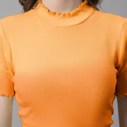 FBAR Pack Of 2 High Neck Ribbed Bio-Wash Cotton Tops image 3