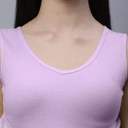 FBAR Pack Of 2 Scoop Neck Sleeveless Ribbed Cotton Crop Tops image 5