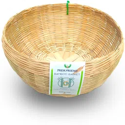 trekfriend Bamboo Basket for Fruits, Vegetables & Home Storage |Jhuri for Kitchen & Dining| Bamboo Fruit & Vegetable Basket-picture-41
