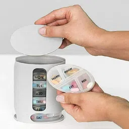 ivar NA 7 Portable Pill Box with 4 Compartments Organize Medicine Storage Box Pill Box Pill Box image 5